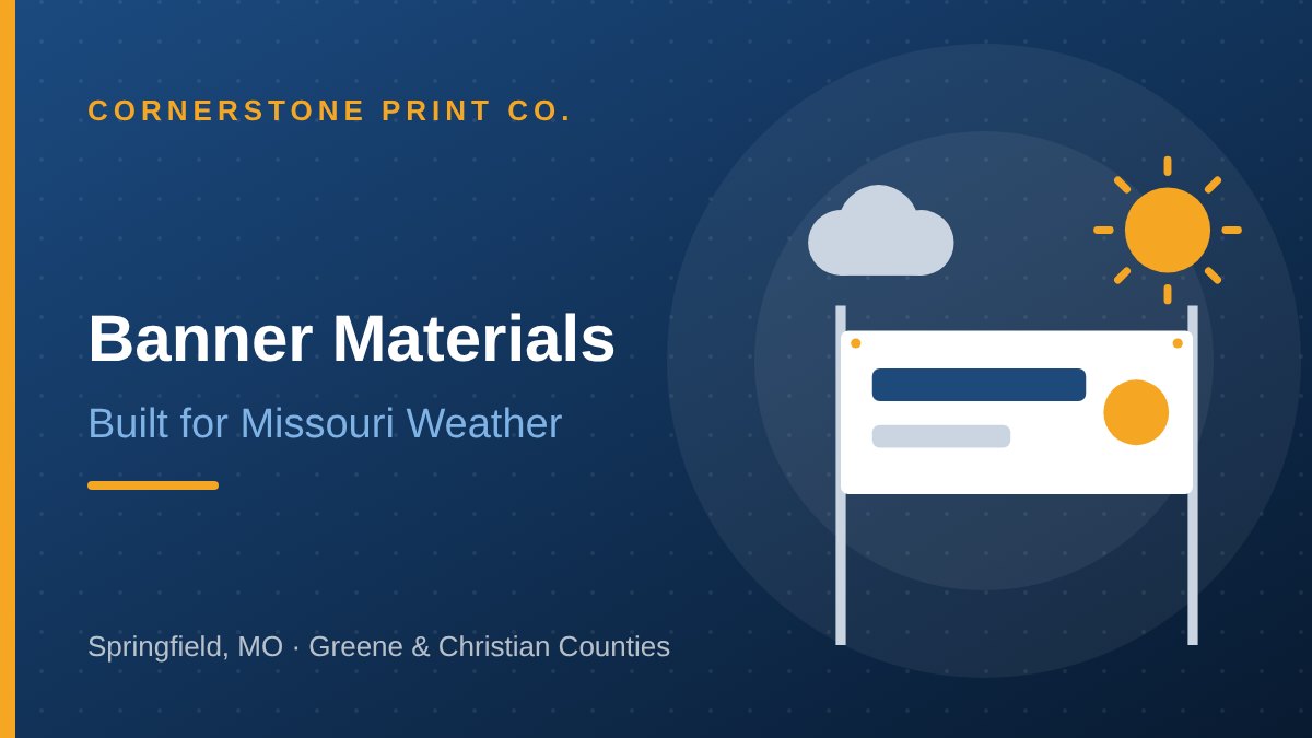 Banner Material for Ozarks Weather — Cornerstone Print Co. Springfield MO