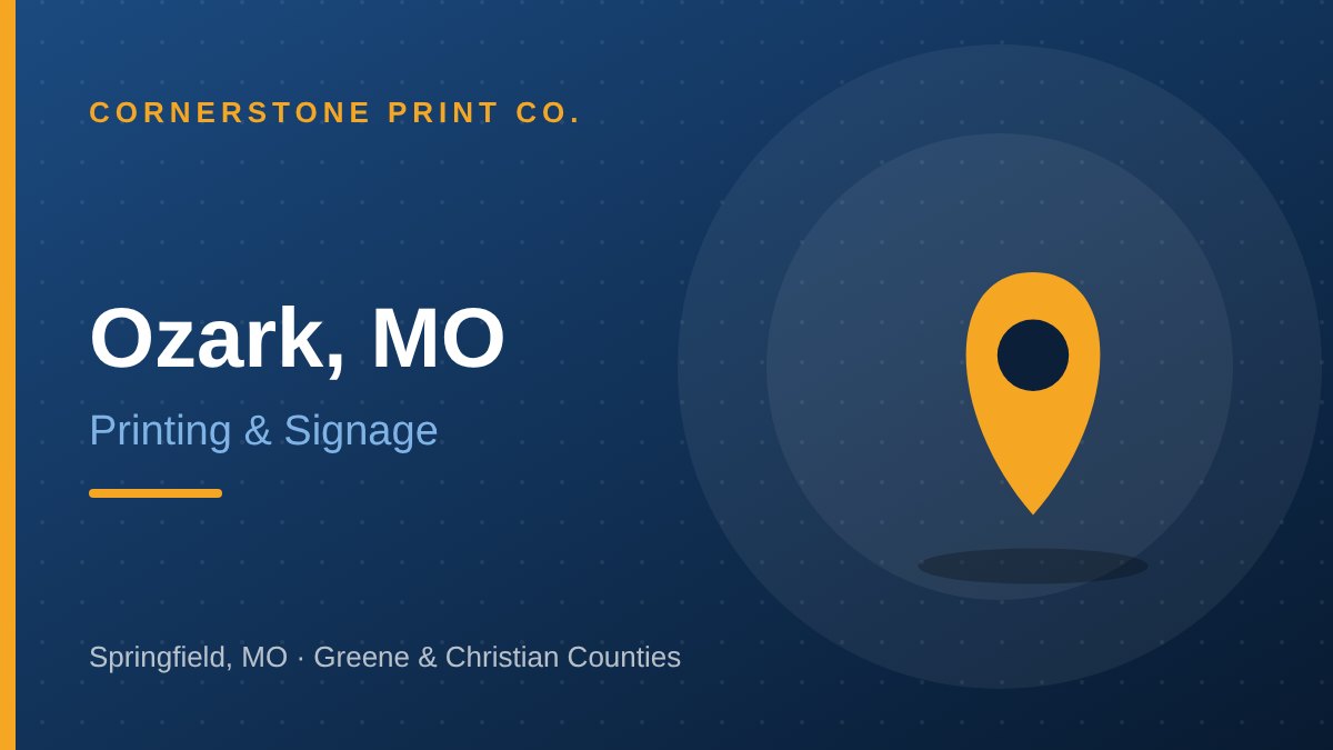 Printing Services in Ozark MO — Cornerstone Print Co. Springfield MO