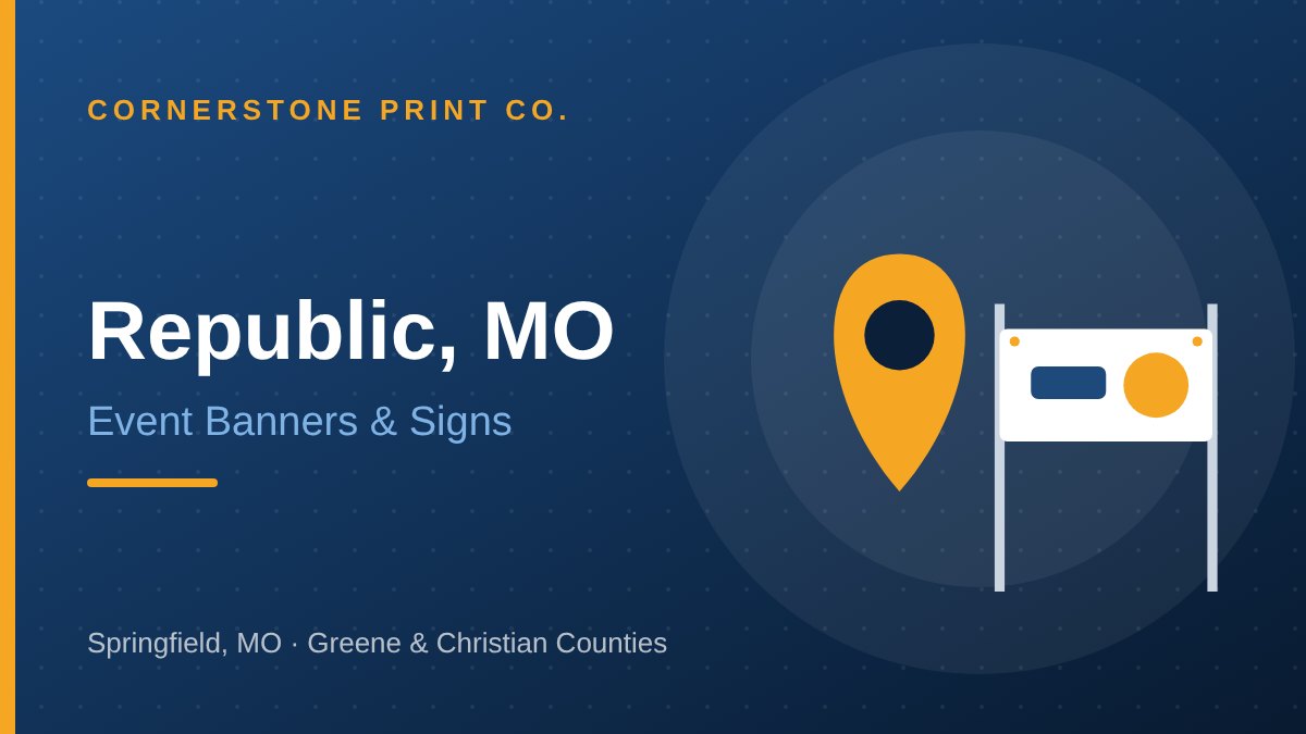 Event Banners & Signage in Republic — Cornerstone Print Co. Springfield MO